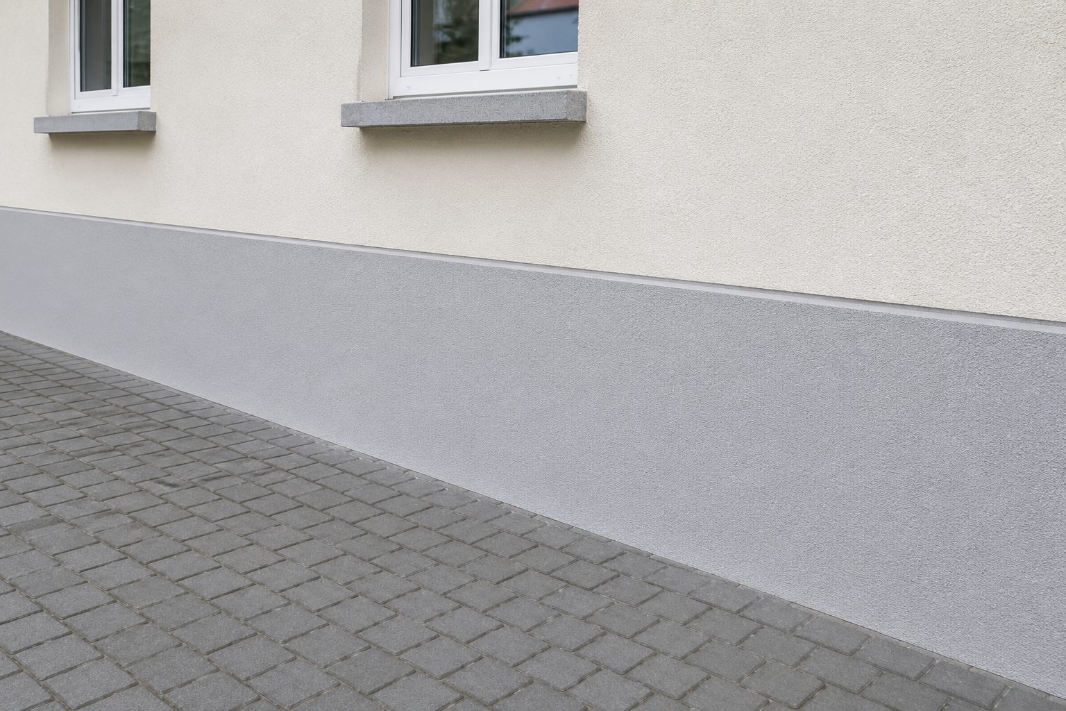 Nachher: Sanierte Wand